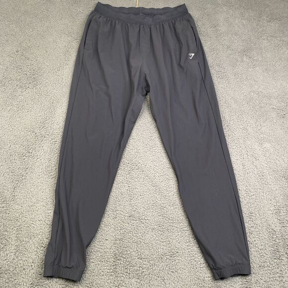 Gymshark Pants Mens XL Black Joggers Performance Tech Training Stretch - Picture 1 of 12